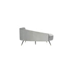 Safavieh Home Evangeline Glam Grey Velvet and Black Parisian Settee Loveseat