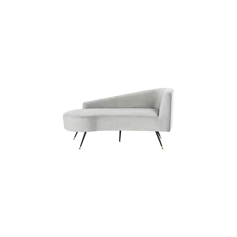 Safavieh Home Evangeline Glam Grey Velvet and Black Parisian Settee Loveseat