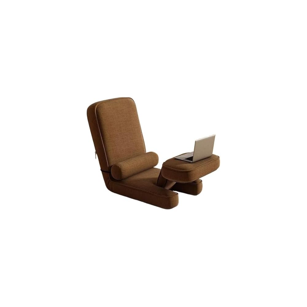 LSLYTQ Floor Chair, Foldable Dormitory Bedroom Bay Window Lazy Sofa Chair, Computer Chair, Ergonomic Chair Backrest Chair, with Adjustable Back Support and Little Table Meditation Chair