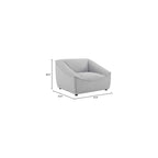 Modway Comprise Fabric Upholstered Sectional, Armchair, Light Gray