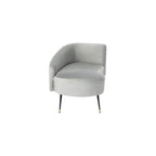 Safavieh Home Evangeline Glam Grey Velvet and Black Parisian Settee Loveseat