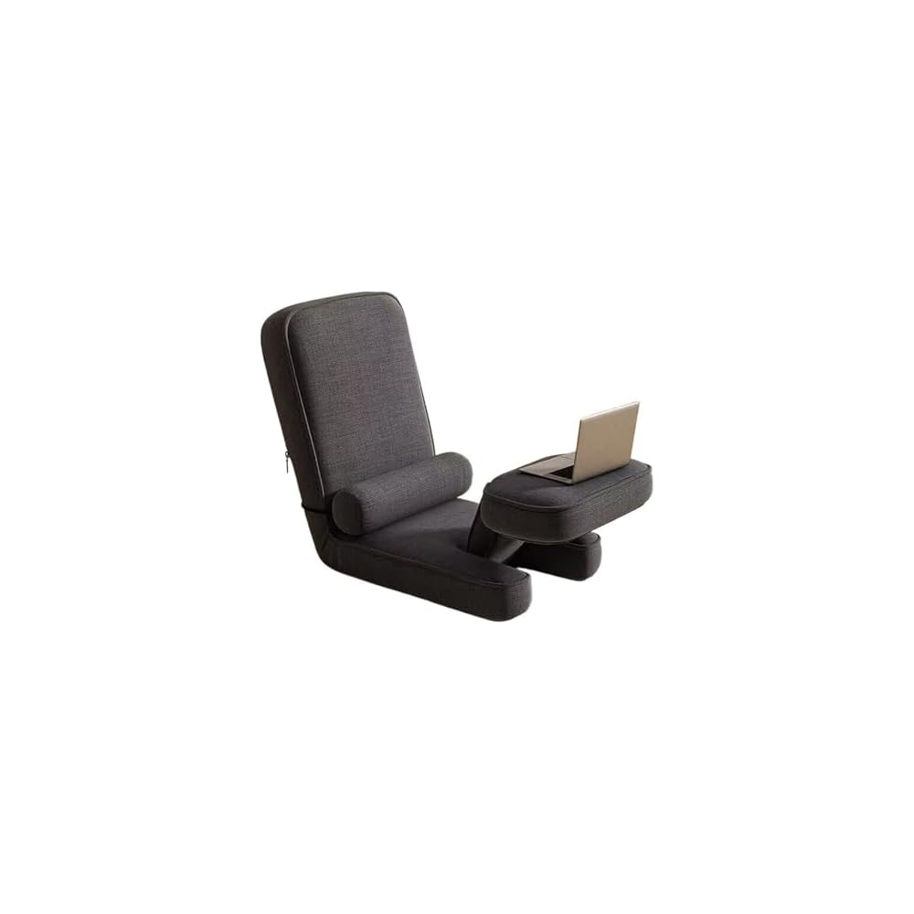 LSLYTQ Floor Chair, Foldable Dormitory Bedroom Bay Window Lazy Sofa Chair, Computer Chair, Ergonomic Chair Backrest Chair, with Adjustable Back Support and Little Table Meditation Chair