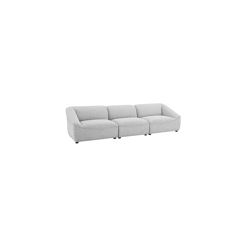 Modway Comprise Fabric Upholstered Sectional, Armchair, Light Gray