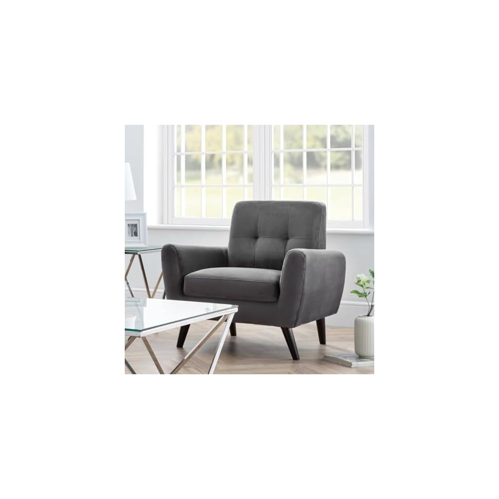 Julian Bowen Monza Chair - Dark Grey Arm Chairs