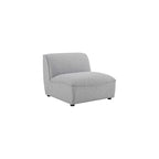 Modway Comprise Fabric Upholstered Sectional, Armchair, Light Gray