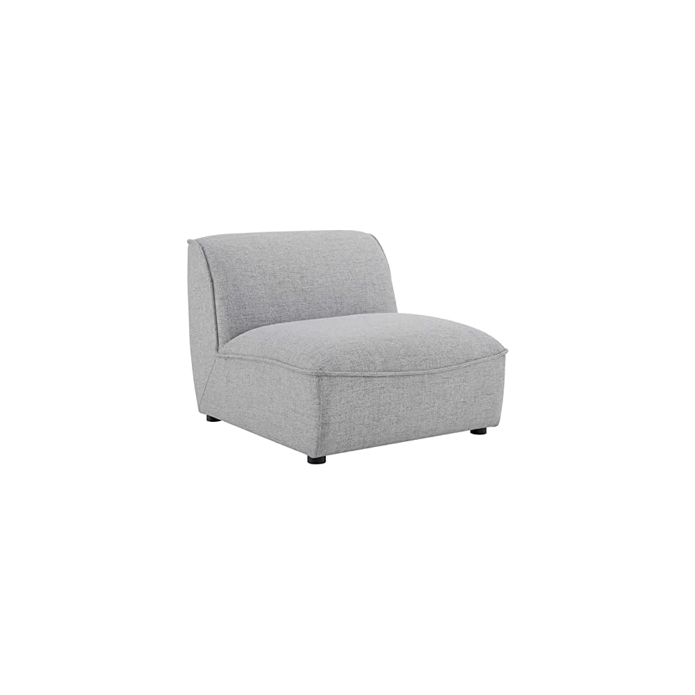 Modway Comprise Fabric Upholstered Sectional, Armchair, Light Gray