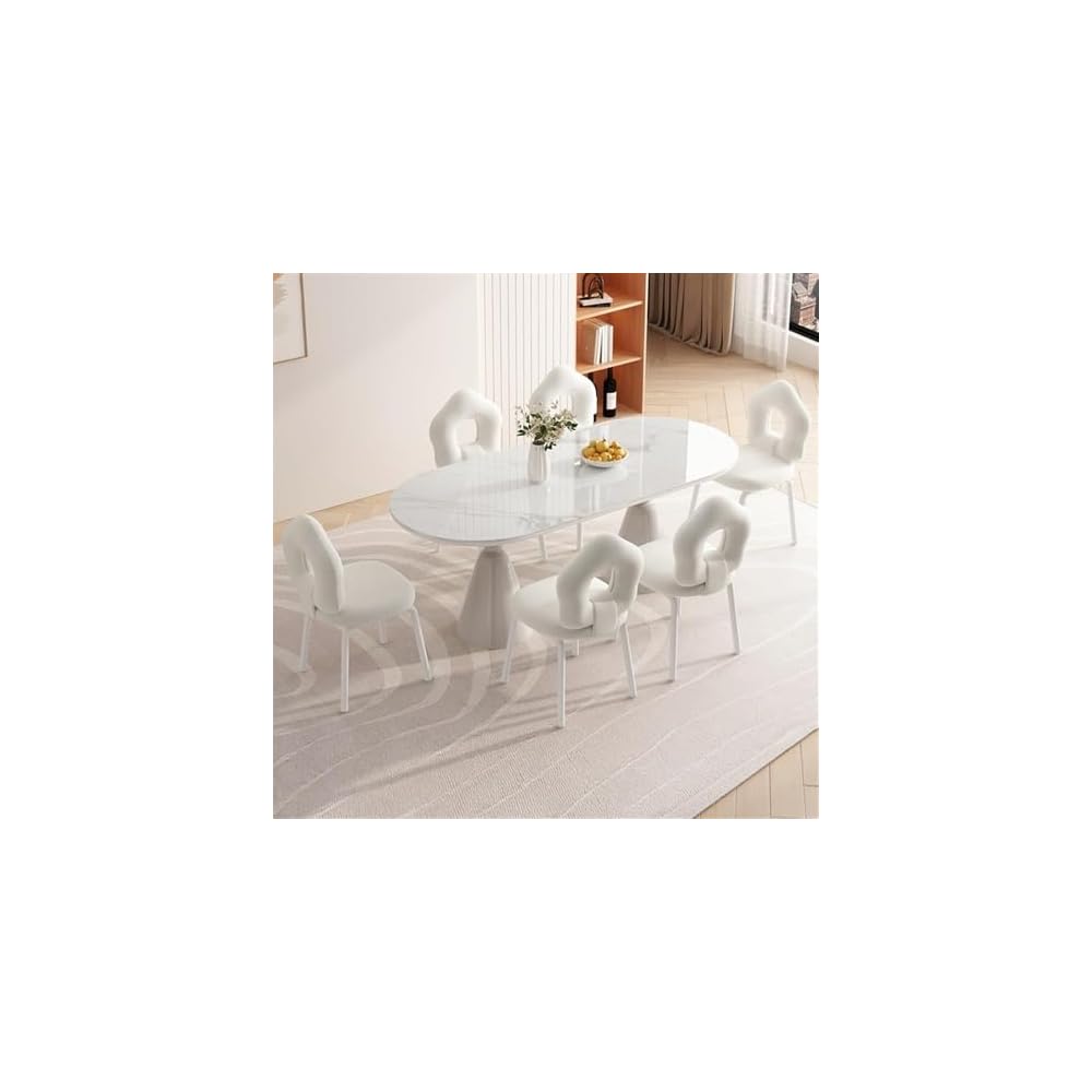 Swivel Vanity Chair with Star Backrest - Stylish Makeup Chair & Ottoman for Living Room/Dressing Room - Space-Saving Rotating Pink Dining Chair