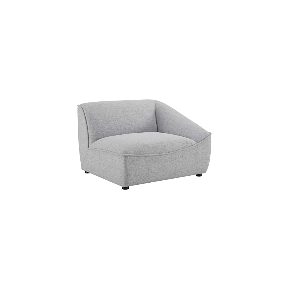 Modway Comprise Fabric Upholstered Sectional, Armchair, Light Gray