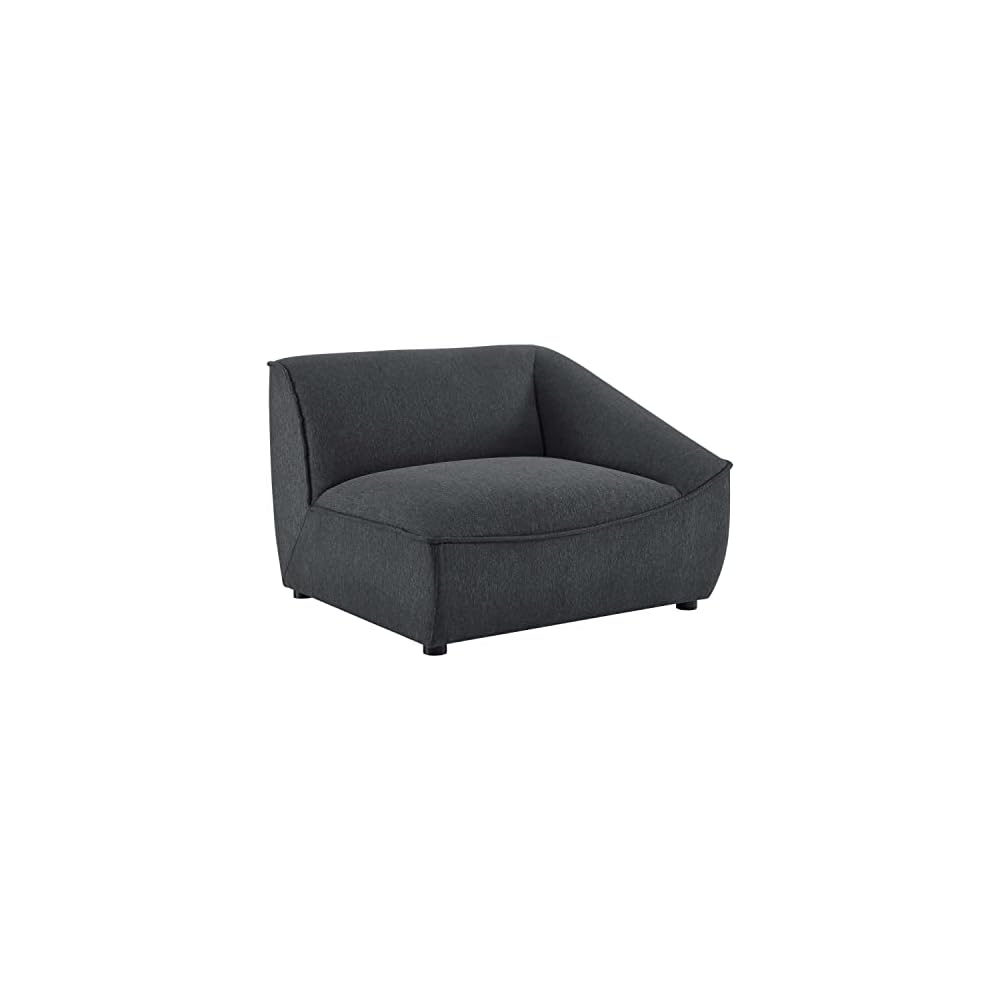 Modway Comprise Fabric Upholstered Sectional, Armchair, Light Gray