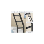 BTHFST Full Over Full Bunk Beds with Charging Station & LED Lights, Black