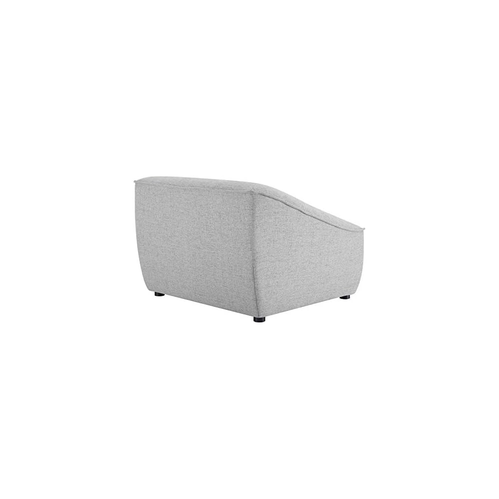 Modway Comprise Fabric Upholstered Sectional, Armchair, Light Gray