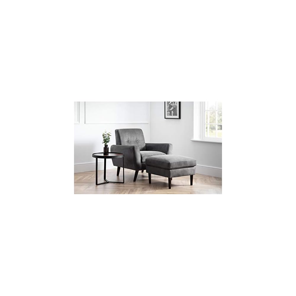 Julian Bowen Monza Chair - Dark Grey Arm Chairs