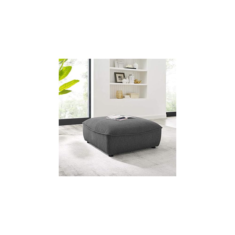 Modway Comprise Fabric Upholstered Sectional, Armchair, Light Gray