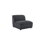 Modway Comprise Fabric Upholstered Sectional, Armchair, Light Gray