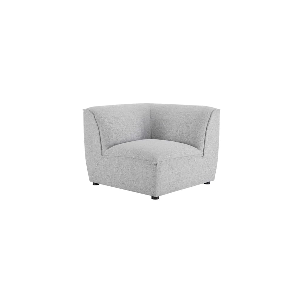 Modway Comprise Fabric Upholstered Sectional, Armchair, Light Gray