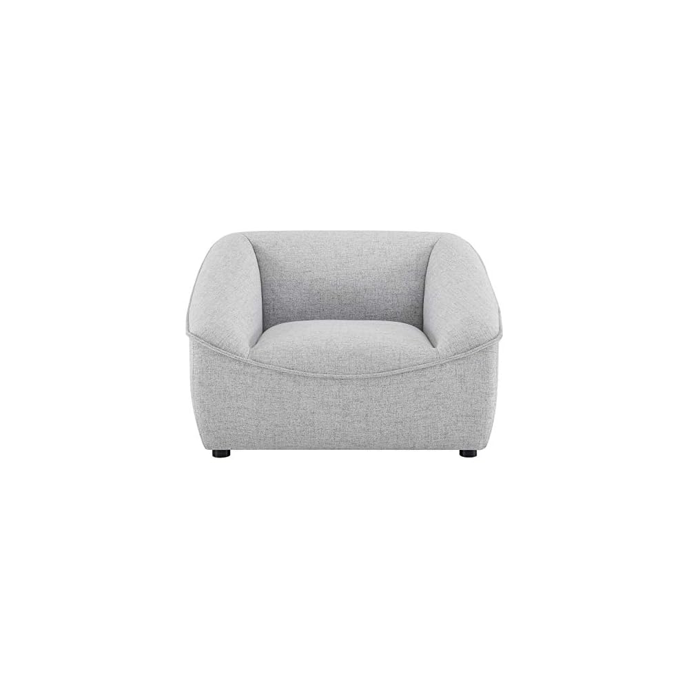 Modway Comprise Fabric Upholstered Sectional, Armchair, Light Gray