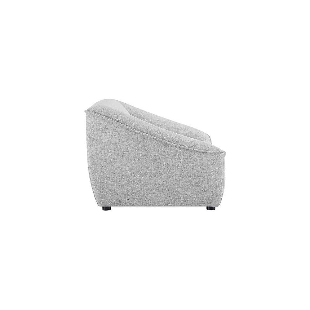 Modway Comprise Fabric Upholstered Sectional, Armchair, Light Gray