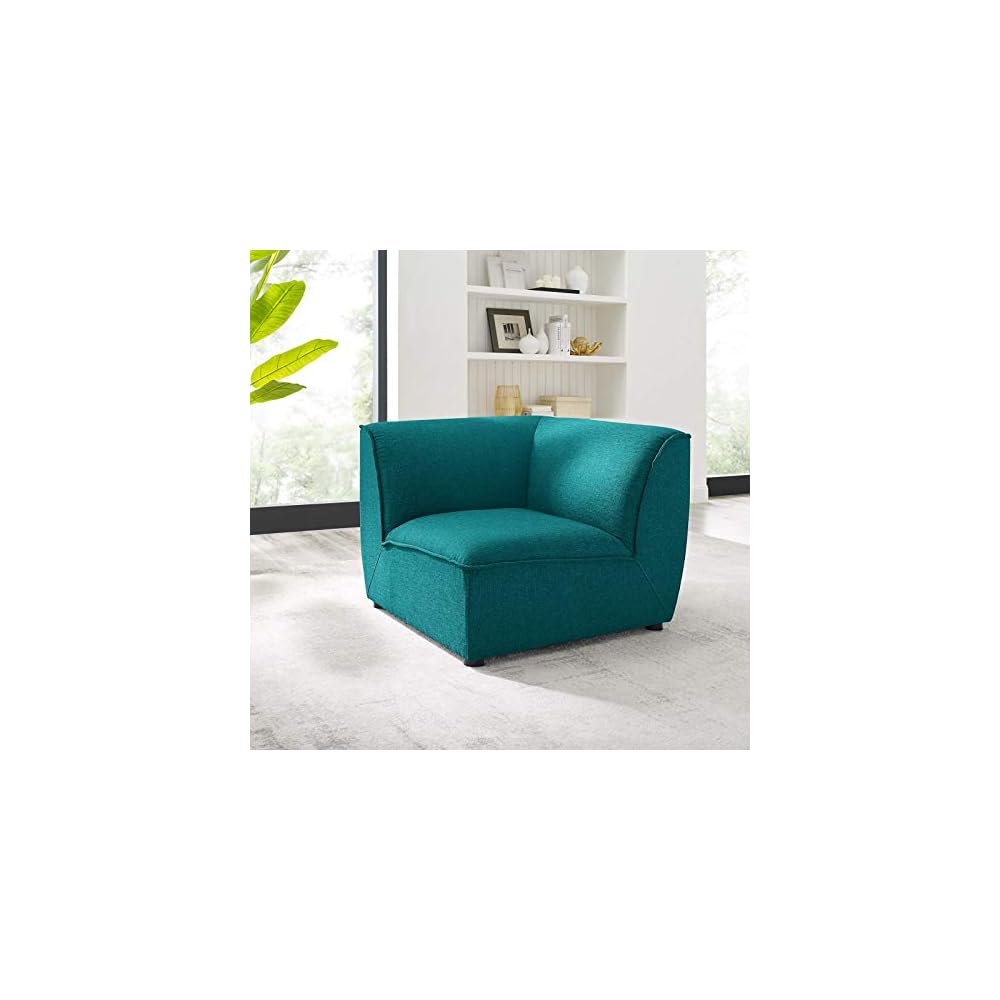 Modway Comprise Fabric Upholstered Sectional, Armchair, Light Gray