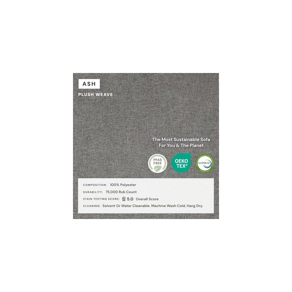 Anabei Modular Washable 6-Seater Open-Ends U-Sectional in Ash | Deluxe+ Seat | Cloud Pillow