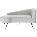 Safavieh Home Evangeline Glam Grey Velvet and Black Parisian Settee Loveseat