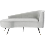 Safavieh Home Evangeline Glam Grey Velvet and Black Parisian Settee Loveseat
